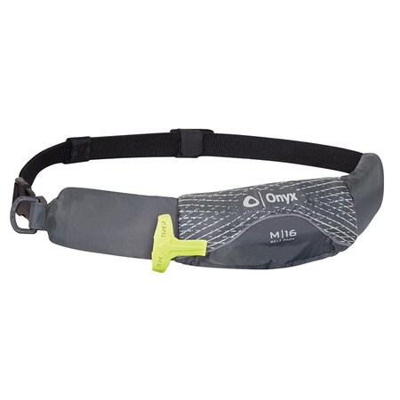 Onyx Outdoor Onyx Outdoor 130900-701-004-19 M-16 Manual Inflatable Belt Pack; Grey 130900-701-004-19